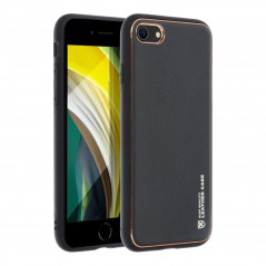 Kryt Leather na Apple iPhone SE 2022 5G Čierny