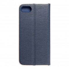 Peňaženkové puzdro LUNA Book Gold na Apple iPhone SE 2022 5G Elegant  Námornícka modrá