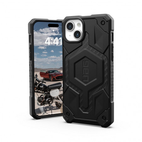 Kryt Urban Armor Gear Monarch Pro na Apple iPhone 15 Plus MagSAFE Kevlarovo čierny