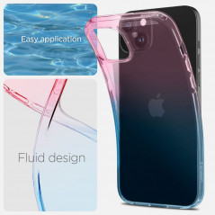Kryt Spigen Liquid Crystal na Apple iPhone 15 Krištáľovo čistý  Do ružova