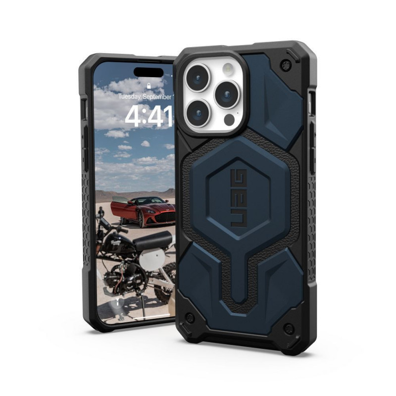 Kryt Urban Armor Gear Monarch Pro na Apple iPhone 15 Pro Max MagSAFE  Kevlarovo čierny