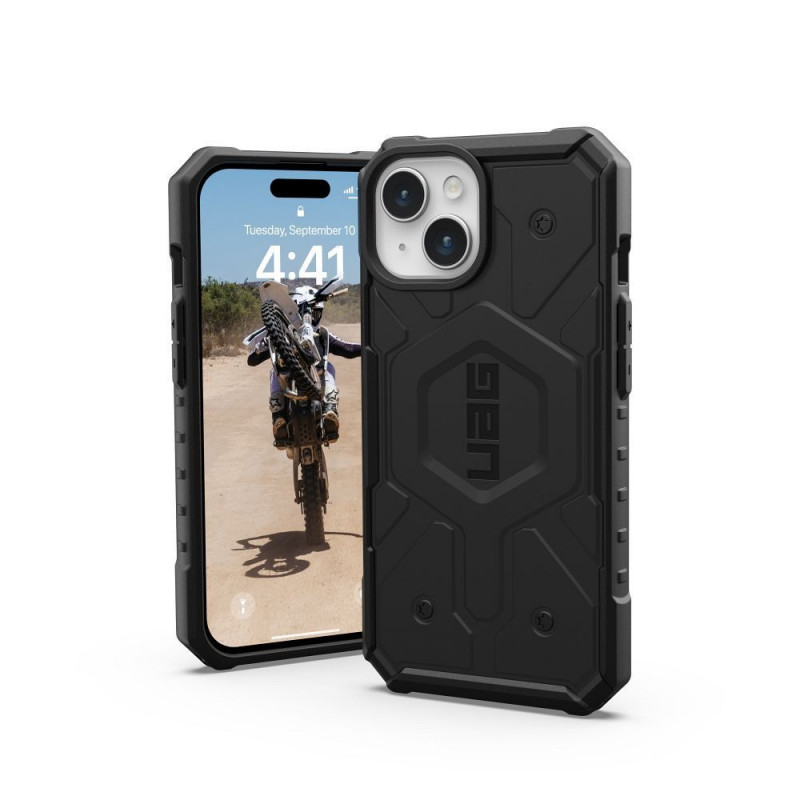 Kryt Urban Armor Gear Pathfinder na Apple iPhone 15 Prémiové puzdro  MagSAFE  Čierny