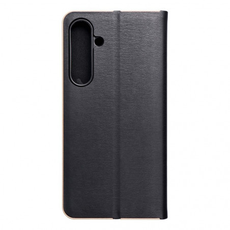 Peňaženkové puzdro LUNA Book Gold na Samsung Galaxy S24 PLUS Elegant Čierny