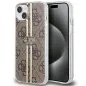 Kryt Guess 4G Gold Stripe na Apple iPhone 15 Elegant  Hnedý