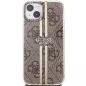 Kryt Guess 4G Gold Stripe na Apple iPhone 15 Elegant  Hnedý