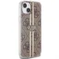 Kryt Guess 4G Gold Stripe na Apple iPhone 15 Elegant  Hnedý