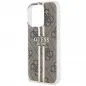 Kryt Guess 4G Gold Stripe na Apple iPhone 15 Pro Elegant  Hnedý