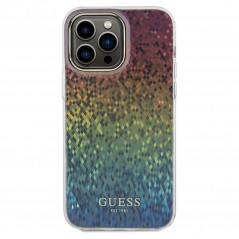 Kryt Guess IML Faceted Mirror na Apple iPhone 13 Pro Elegant  Dúhové disco
