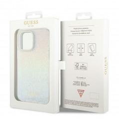 Kryt Guess IML Faceted Mirror na Apple iPhone 13 Pro Elegant  Dúhové disco