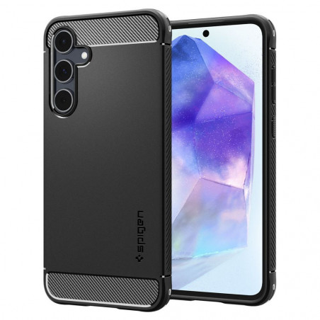 Kryt Spigen Armor na Samsung Galaxy A55 Uhlíkové vlákno, Elegant  Čierny