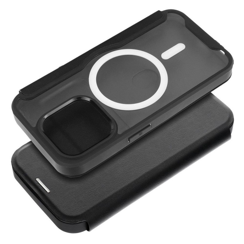 Peňaženkové puzdro Smart Mag Book na Apple iPhone 15 Pro Elegant  MagSAFE  Čierny