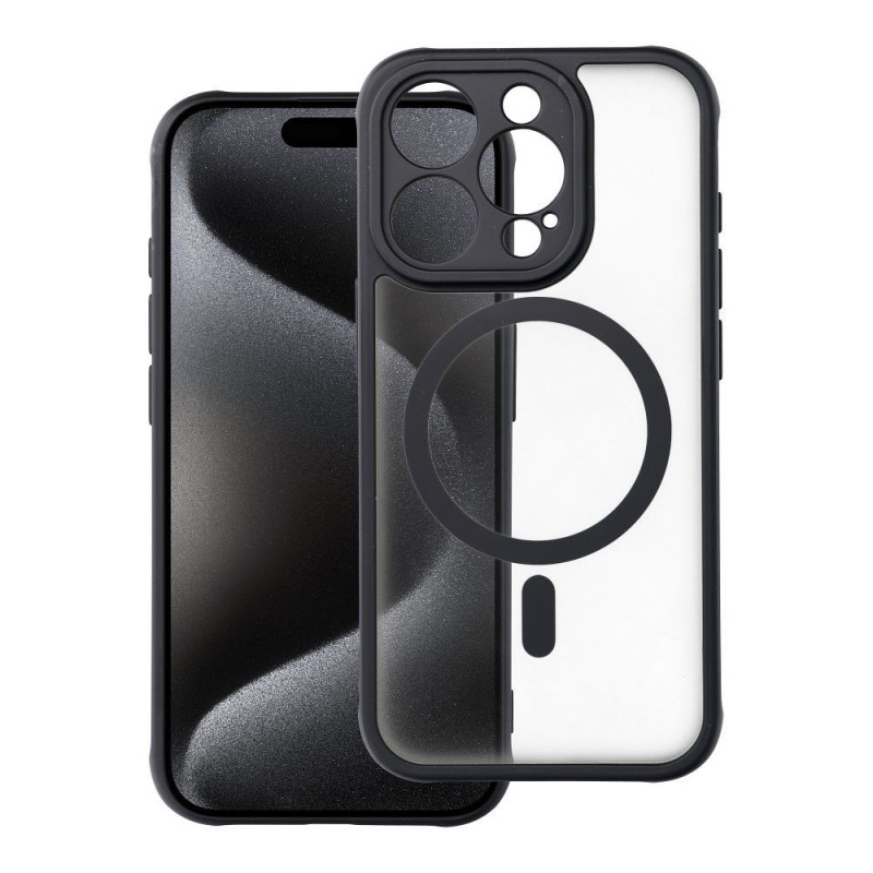 Kryt Matte Mag Cove na Apple iPhone 15 Pro MagSAFE  Čierny 