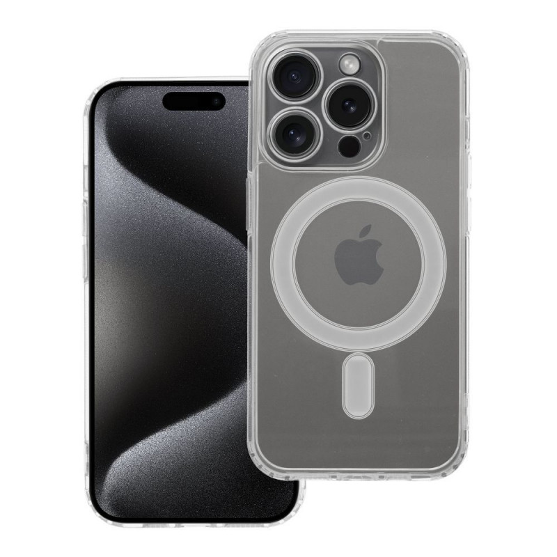 Kryt Clear Mag Cover na Apple iPhone 15 Pro MagSAFE  Transparentný