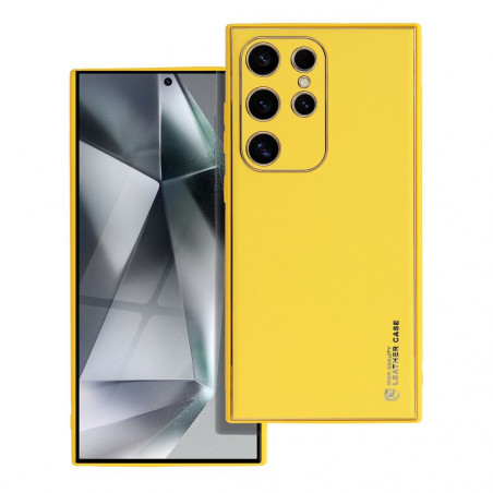 Kryt Leather na Samsung Galaxy S24 ULTRA Žltý