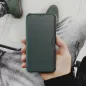 Peňaženkové puzdro Razor Book na Samsung Galaxy S23 FE Uhlíkové vlákno, Karbónový vzor  Tmavo zelený