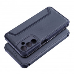 Peňaženkové puzdro Razor Book na Samsung Galaxy A25 5G Uhlíkové vlákno, Karbónový vzor  Modrý