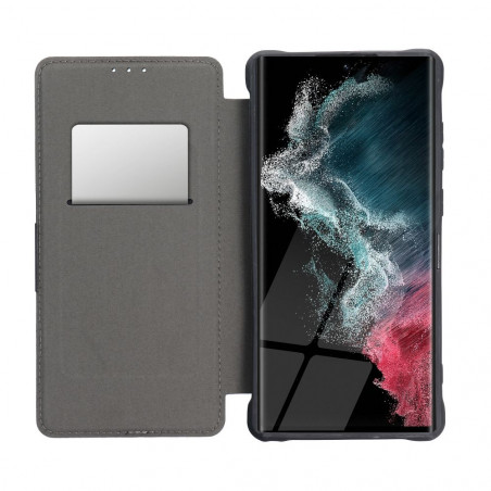 Peňaženkové puzdro Razor Book na Samsung Galaxy A55 Uhlíkové vlákno, Karbónový vzor  Čierny