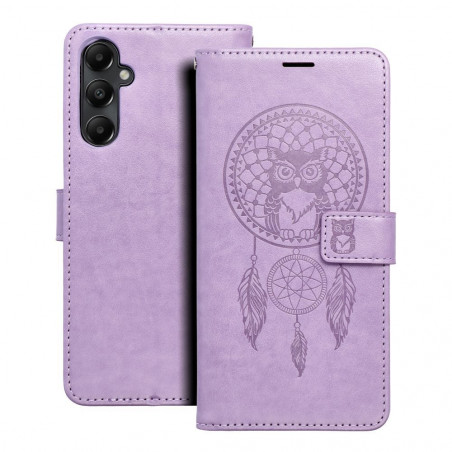 Peňaženkové puzdro MEZZO Book na Samsung Galaxy A05s Lapač snov  Fialový (Purple)