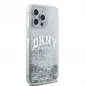 Kryt DKNY Liquid Glitters Arch Logo na Apple iPhone 15 Pro Biely