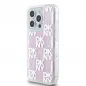 Kryt DKNY Liquid Glitters Checkered Pattern na Apple iPhone 15 Pro Ružový