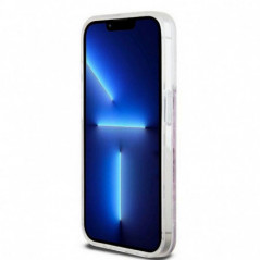 Kryt DKNY Liquid Glitters Checkered Pattern na Apple iPhone 15 Pro Ružový