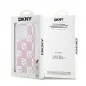 Kryt DKNY Liquid Glitters Checkered Pattern na Apple iPhone 15 Pro Ružový