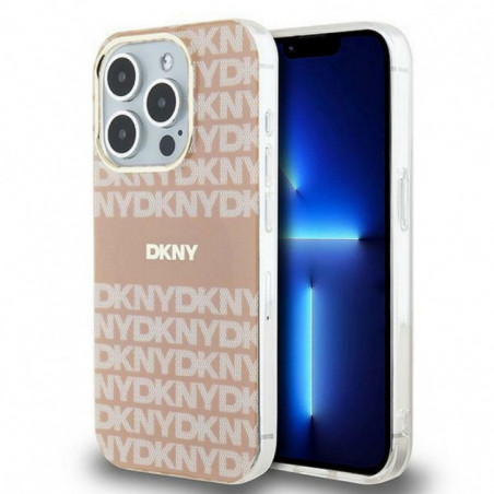 Kryt DKNY Repeat Texture Pattern Stripe na Apple iPhone 15 Pro Max MagSAFE  Ružový