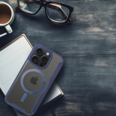 Peňaženkové puzdro Smart Mag Book na Apple iPhone 16 Pro Max Elegant  MagSAFE  Modrý