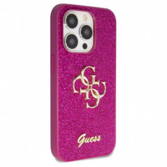 Kryt Guess Fixed Glitter Big 4G na Apple iPhone 15 Pro Fialový (Purple)