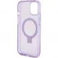 Kryt Guess Glitter Script Logo - Ring stand na Apple iPhone 15 Plus MagSAFE  Fialový (Purple)