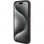 Kryt Guess Leather 4G Metal Logo na Apple iPhone 15 Plus Hnedý