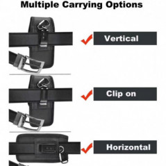 Univerzálne puzdro, Vertikálne puzdro Vertical Belt Holster OXFORD na Apple iPhone 13 mini Čierny