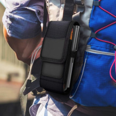 Univerzálne puzdro, Vertikálne puzdro Vertical Belt Holster OXFORD na Apple iPhone 13 mini Čierny