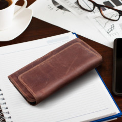 Univerzálne puzdro, Horizontálne puzdro, Puzdro na opasok ROYAL Crazy Horse na Apple iPhone 13 mini Hnedý 