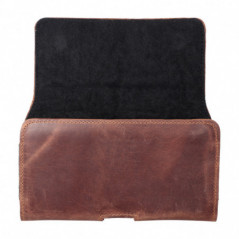 Univerzálne puzdro, Horizontálne puzdro, Puzdro na opasok ROYAL Crazy Horse na Samsung Galaxy S20 FE Hnedý 