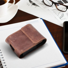 Univerzálne puzdro, Horizontálne puzdro, Puzdro na opasok ROYAL Crazy Horse na Samsung Galaxy Z Flip3 5G Hnedý 