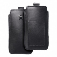 Univerzálne puzdro, Puzdro na opasok ROYAL - Leather universal flap pocket na XIAOMI Redmi Note 10 Čierny