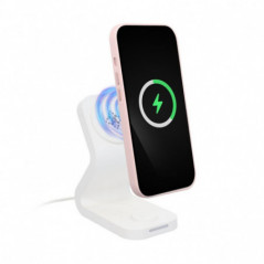 Kryt Leather Mag Cover na Apple iPhone 16 Pro Elegant  MagSAFE  Pieskovo ružový