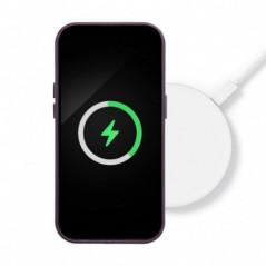 Kryt Leather Mag Cover na Apple iPhone 16 Elegant  MagSAFE  Tmavo fialový (violet)