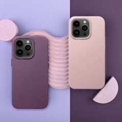 Kryt Leather Mag Cover na Apple iPhone 16 Elegant  MagSAFE  Tmavo fialový (violet)