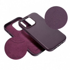 Kryt Leather Mag Cover na Apple iPhone 16 Pro Max Elegant  MagSAFE  Tmavo fialový (violet)