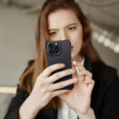 Kryt Silicone Zephyr Mag na Apple iPhone 16 Elegant  MagSAFE  Čierny