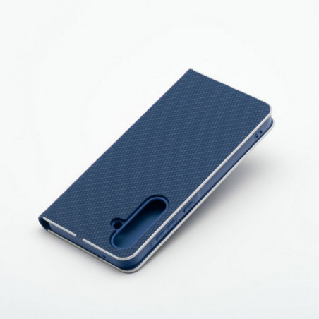 Peňaženkové puzdro LUNA Book Carbon na XIAOMI 14 Uhlíkové vlákno, Elegant  Modrý