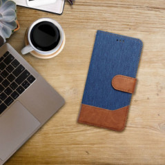 Peňaženkové puzdro JEANS na Samsung Galaxy A35 Elegant  Modrý
