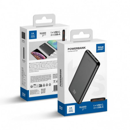 Blue Star Power bank W1061 10000 mAh 2A čierna