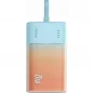 Baseus Power bank PPKDC05I 5200 mAh so vstavaným káblom Lightning + kábel Typ C až Typ C PD QC 2,4A 20W modro oranžová