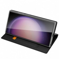 Kryt Dux Ducis Leather na Samsung Galaxy S24 ULTRA Čierny