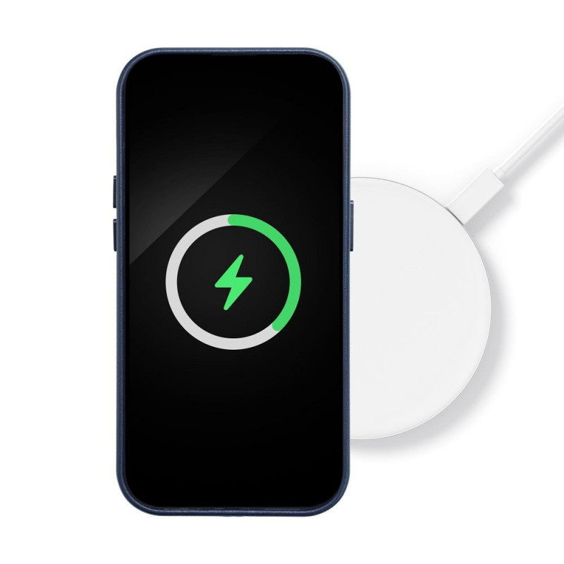 Kryt Leather Mag Cover na Samsung Galaxy S25 Elegant  MagSAFE  Indigový modrý