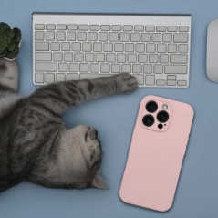 Kryt Silicone 2mm na Apple iPhone 16 Pro Max Pieskovo ružový