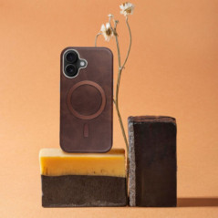 Kryt Gentleman Mag Cover na Apple iPhone 14 Pro Elegant  MagSAFE  Hnedý